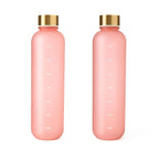Motivational Frosted Water Bottle – 32oz Leakproof BPA Free for Fitness Gym