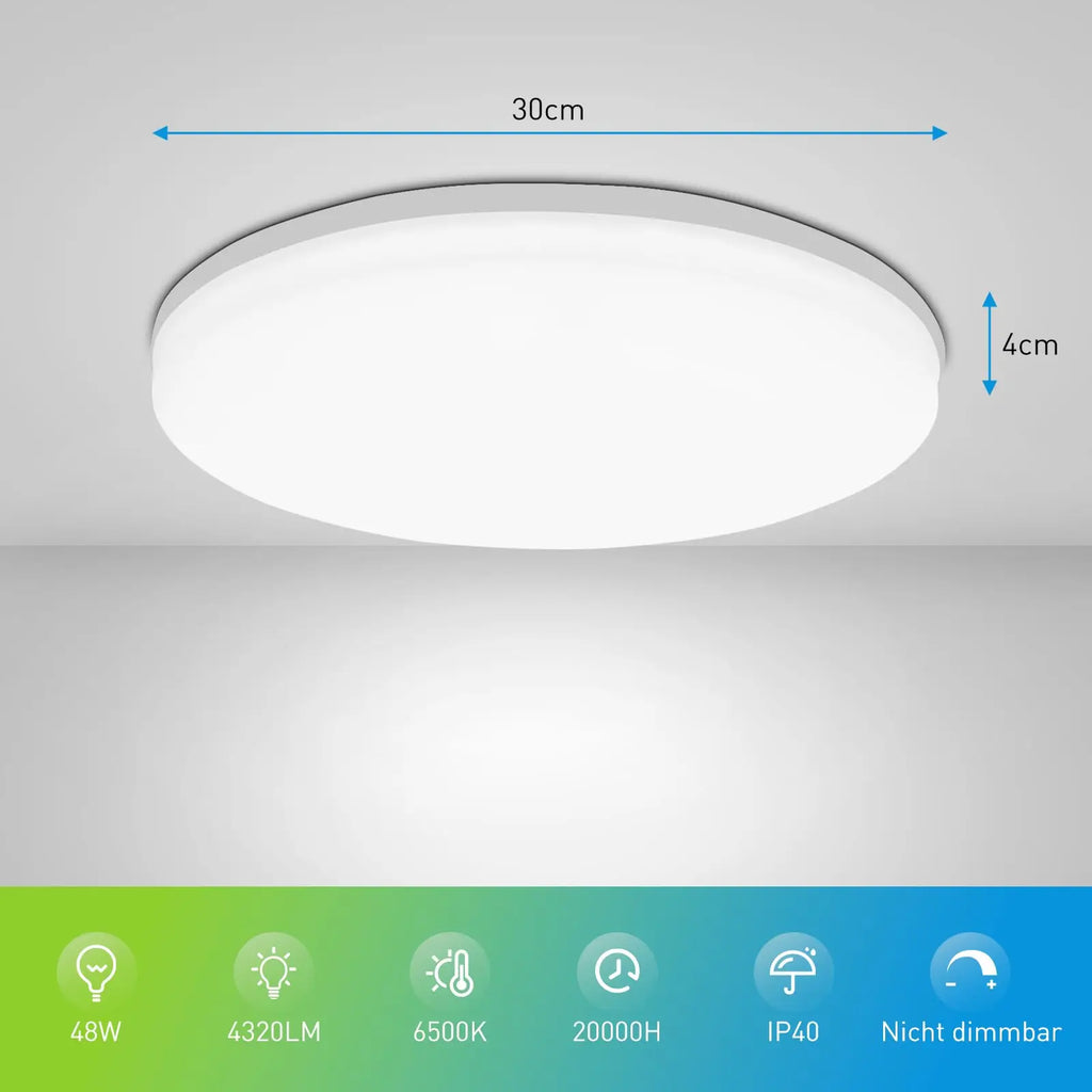 Modern LED Ceiling Light – Round Decorative Fixture for Home Living Spaces
