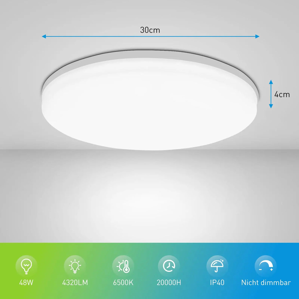 Modern LED Ceiling Light – Round Decorative Fixture for Home Living Spaces