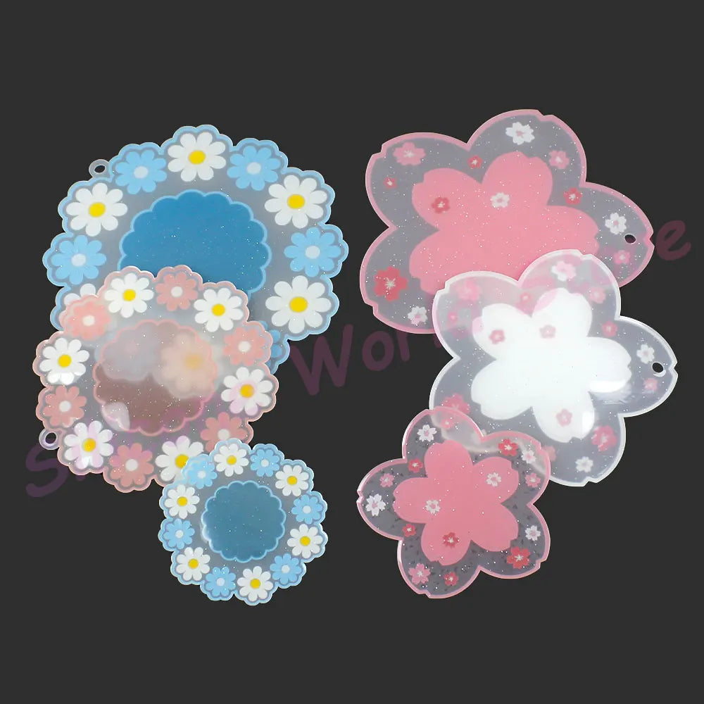 Sakura Daisy Silicone Coaster – Heat Resistant Placemat for Dining Tables