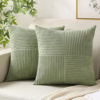 Corduroy Striped Cushion Covers – 45x45cm Soft Throw Pillows for Home Decor