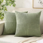 Corduroy Striped Cushion Covers – 45x45cm Soft Throw Pillows for Home Decor