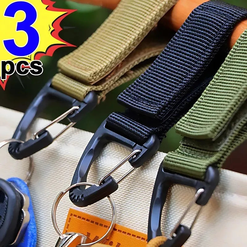 Nylon Tactical Glove Hook – Durable Carabiner Clip for Outdoor Camping