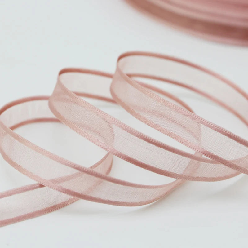 Organza Ribbon 3/8 Inch – Sheer Fabric Trim for Gift Wrapping and Crafts