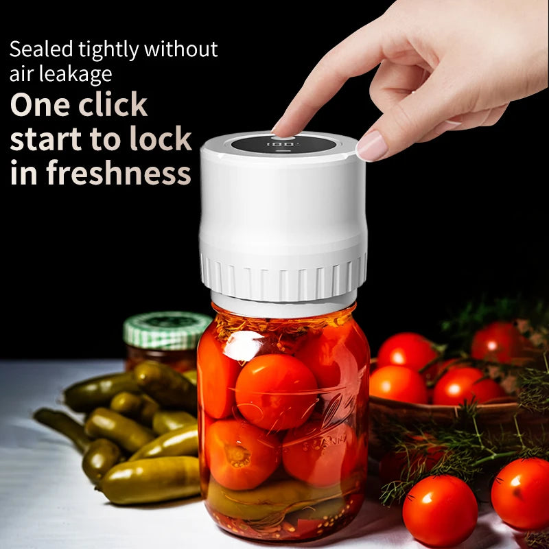 Electric Mason Can Sealer – Portable Vacuum Tool for Kitchen Food Storage