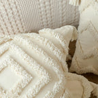 Cotton Tufted Cushion Cover – Decorative Tassel Pillowcase for Home Decor