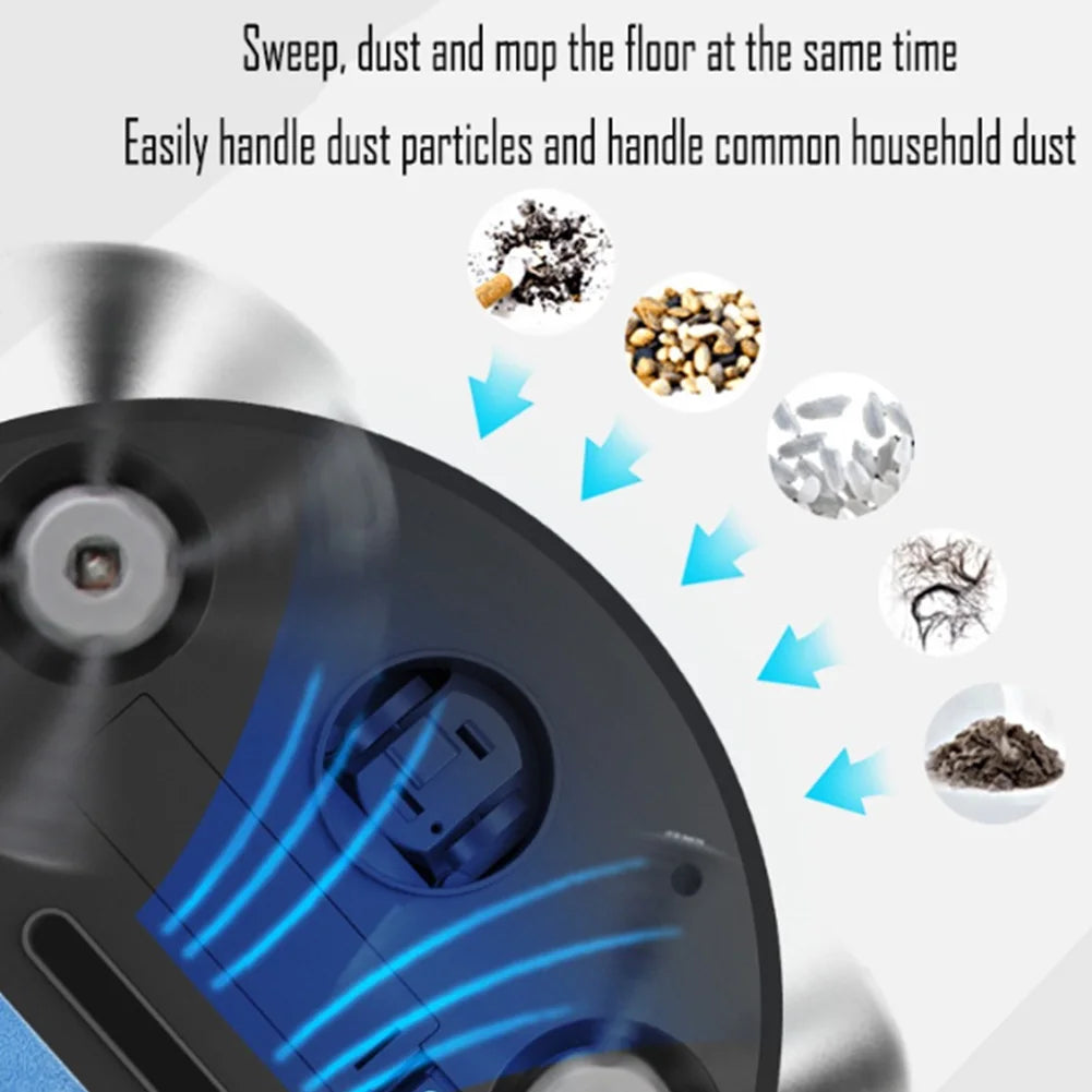 3-in-1 Robot Vacuum Mop – USB Rechargeable Cleaner for Home Pet Hair