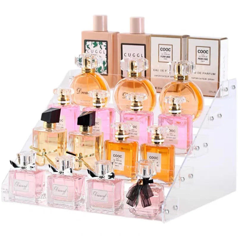 Acrylic Display Stand – Tiered Shelf for Nail Polish Perfume and Cosmetics
