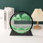 3D Moving Sand Art Frame – Dynamic Liquid Hourglass for Office Home Decor