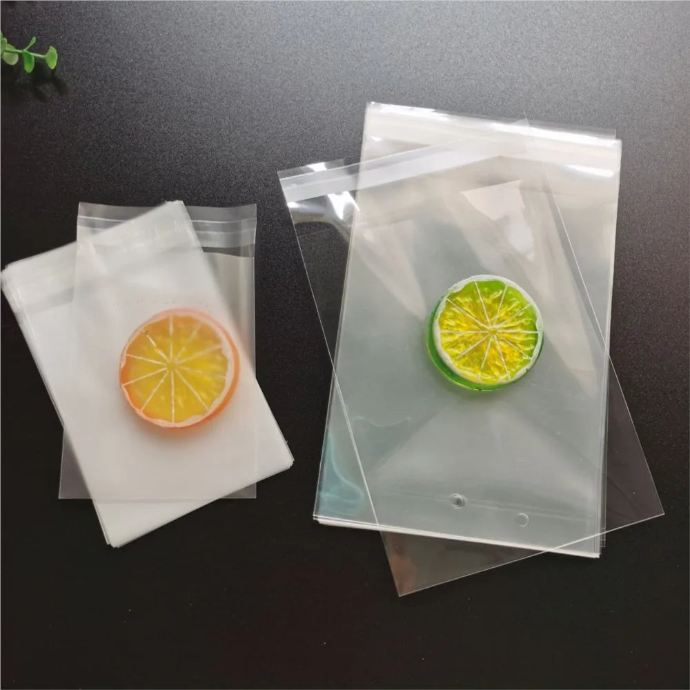 Matte Transparent Cellophane Bags – Self Sealing Pouches for Cookies and Jewelry