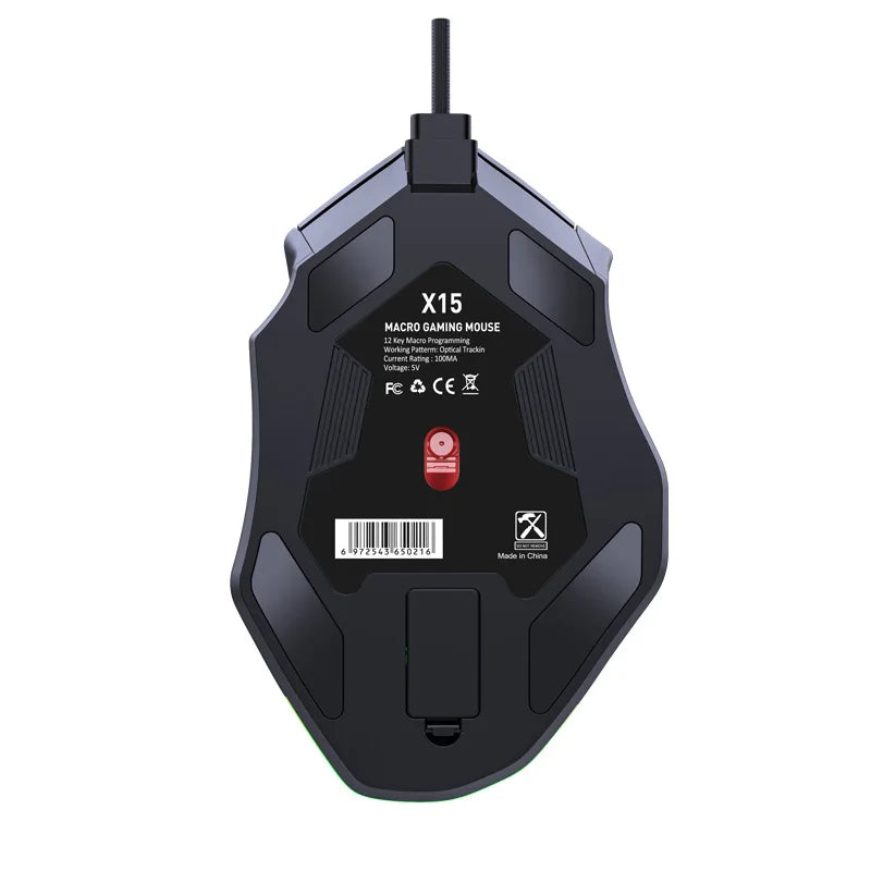 RGB Gaming Mouse – 12800 DPI Programmable 12-Button Ergonomic Controller for PC