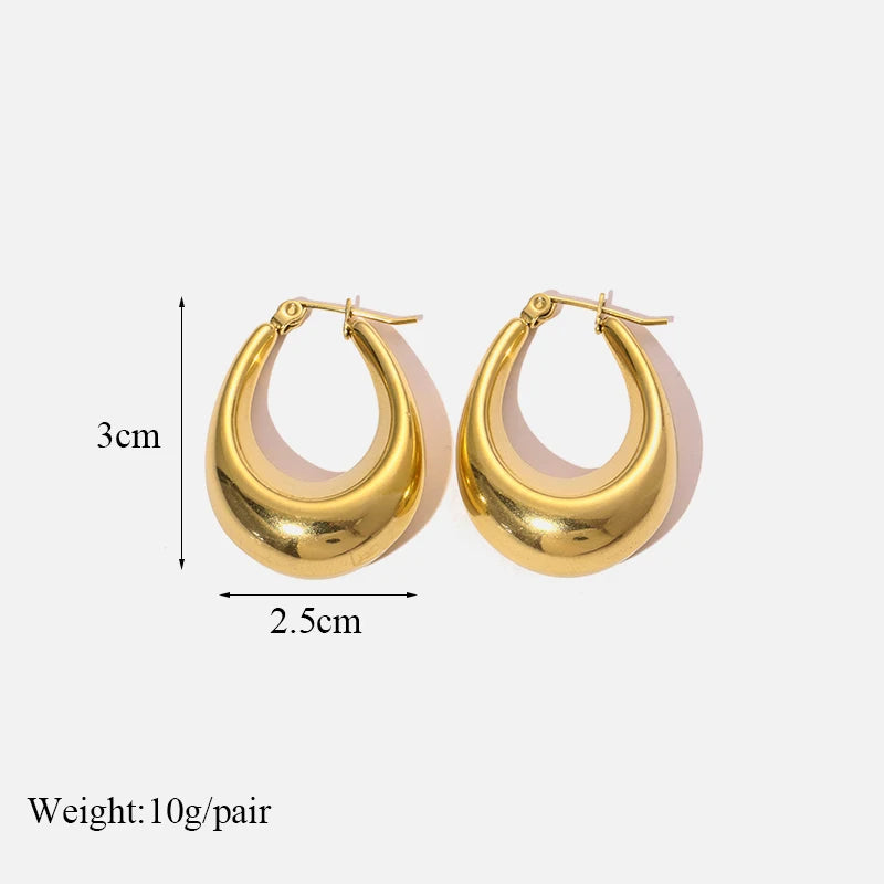 316L Stainless Steel Waterproof Earrings – Minimalist Jewelry for Vacation