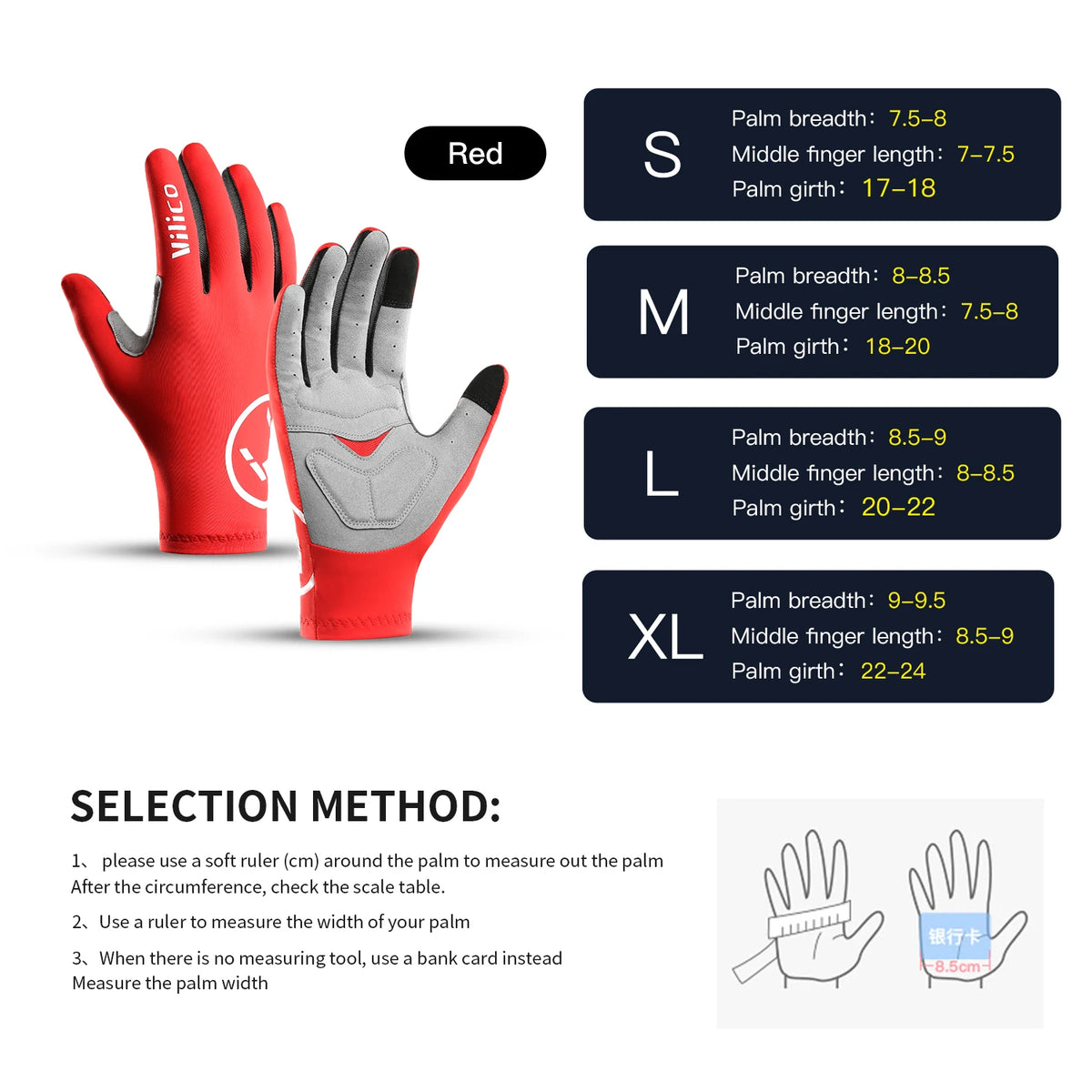 Gel Padded Cycling Gloves – Convertible Full and Half Finger for MTB Riding