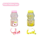 Milk Carton Water Bottle – 480ml Kawaii Plastic Cup for Kids and Adults