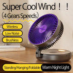 Rechargeable 3-in-1 Portable Fan – Multifunctional Cooling for Home and Travel
