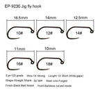 Barbless Fly Fishing Hooks – Black Nickel Steel for Dry and Wet Fly Tying