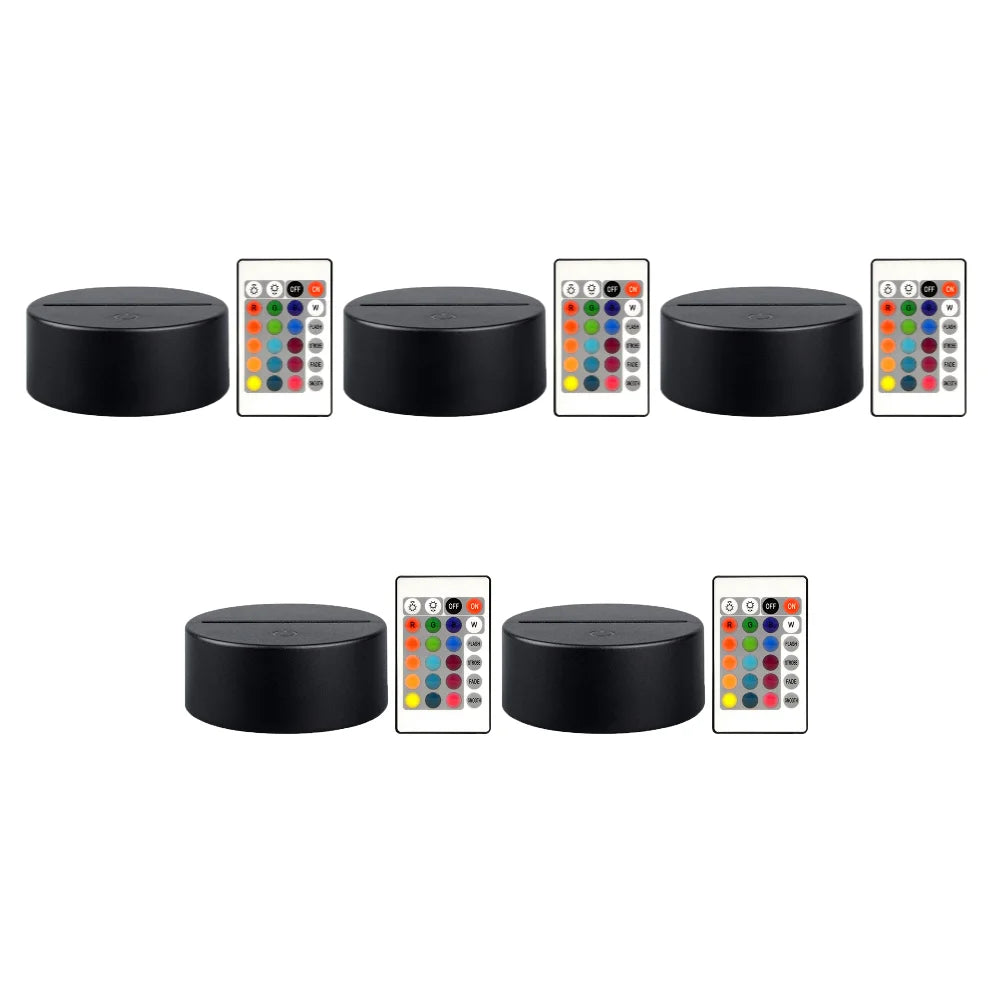 RGB LED Night Light Base – 16 Color Display Stand for Acrylic Art
