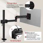 Adjustable Single Monitor Stand – 17 to 32 Inch Desktop Mount for PC Setup