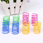 Colorful Plastic Cat Spring Toys – Interactive Coil for Kitten Exercise