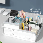 Large Plastic Makeup Organizer – Multi-Drawer Storage for Vanity Desktop