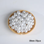 Beige ABS Imitation Pearl Beads – 3-20mm Round Spacer for Jewelry DIY Crafting