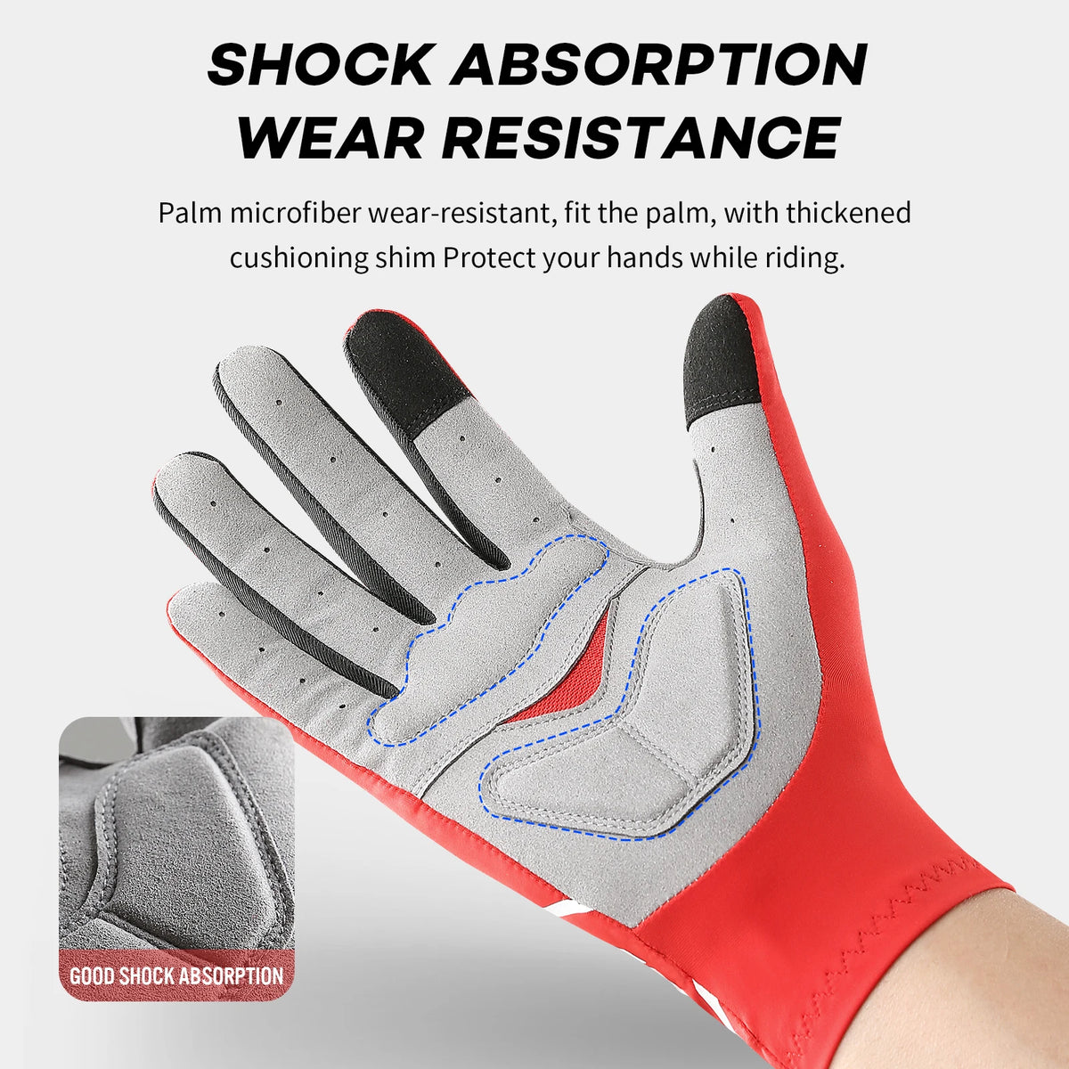 Gel Padded Cycling Gloves – Convertible Full and Half Finger for MTB Riding