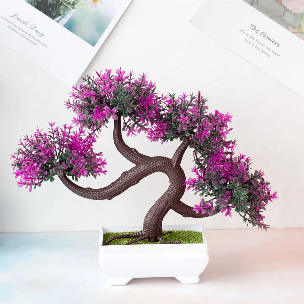 Artificial Potted Bonsai Tree – Zen Miniature Plant for Home Desk Decor