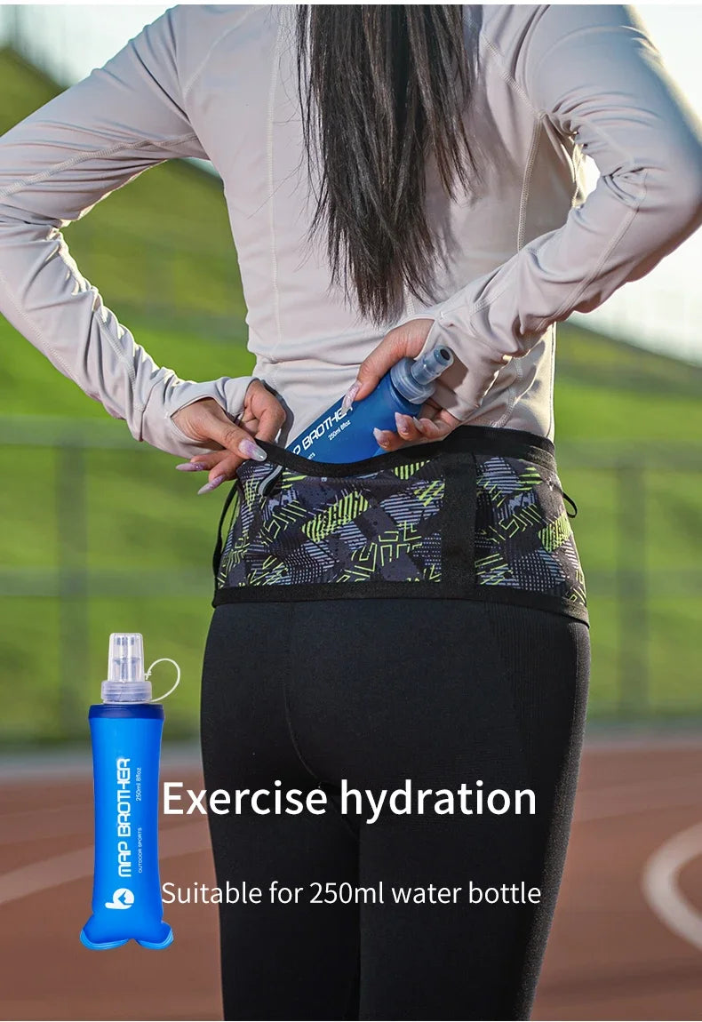 Woven Elastic Sports Waist Belt – Race Number Holder for Triathlon Marathon