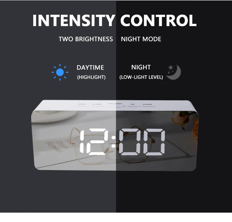 LED Digital Desktop Alarm Clock – Temperature Display for Home and Office