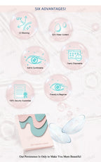 Color Contact Lenses – Natural 14.5mm Big Black and Brown Pupils for Beauty Makeup