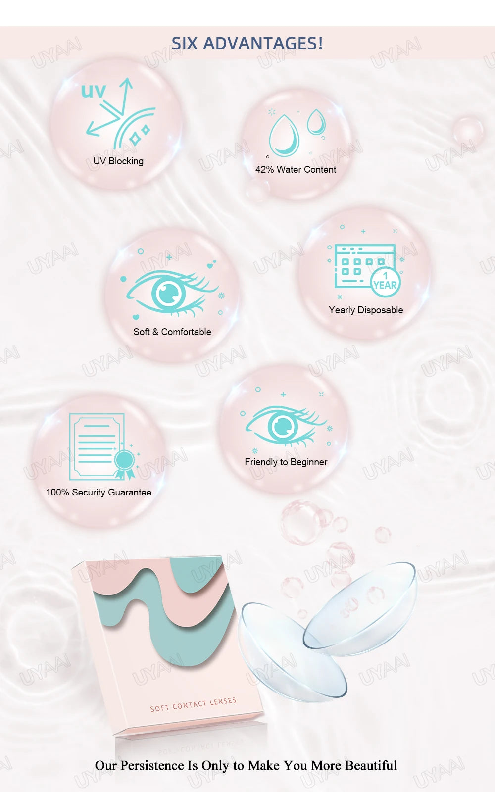 Color Contact Lenses – Natural 14.5mm Big Black and Brown Pupils for Beauty Makeup