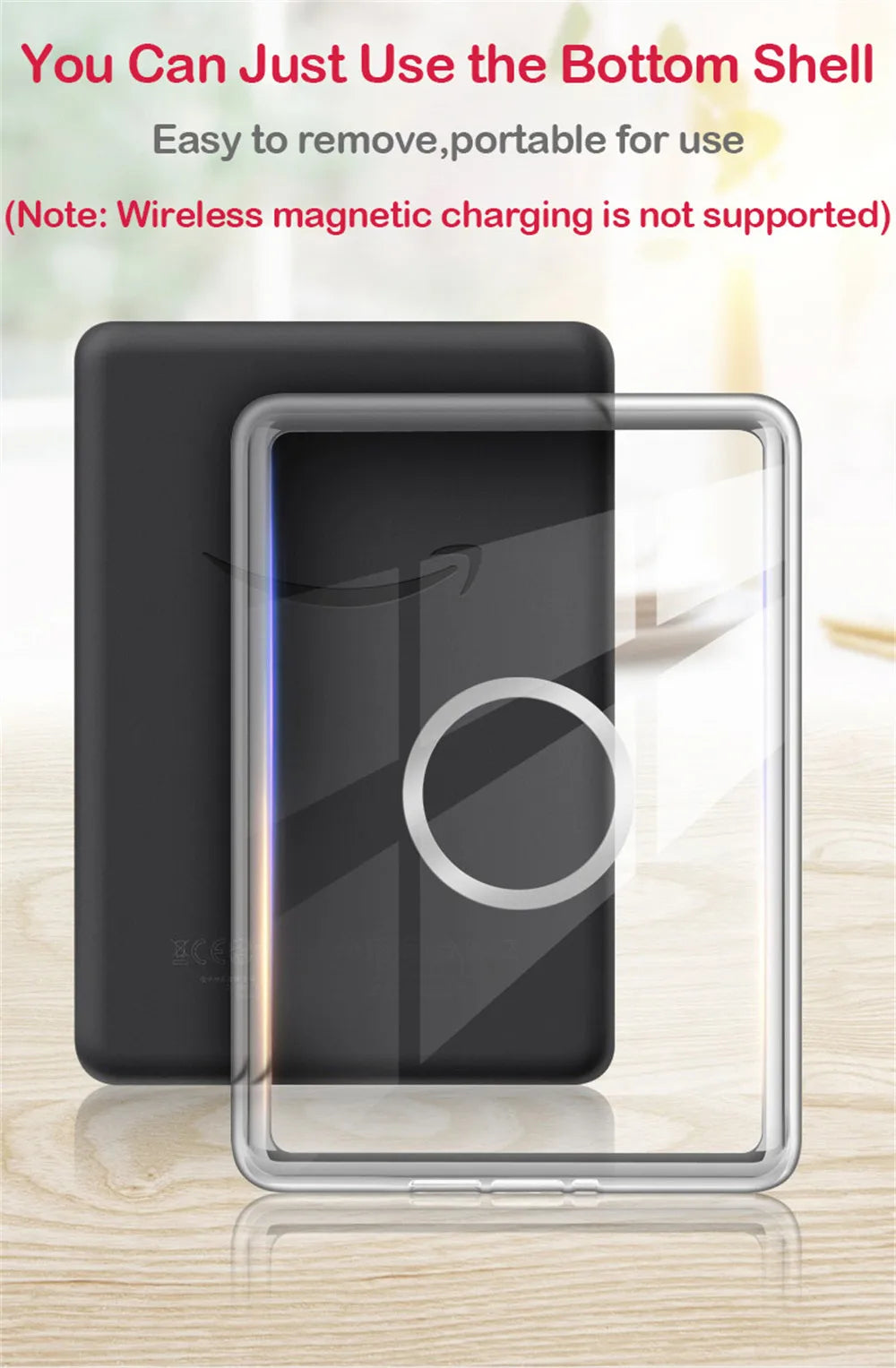 Magnetic Acrylic Case – Protective Cover for Kindle Paperwhite 6-7 Inch