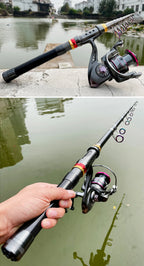 Telescopic Carbon Fiber Fishing Rod – Spinning Reel Combo for Outdoor Fishing