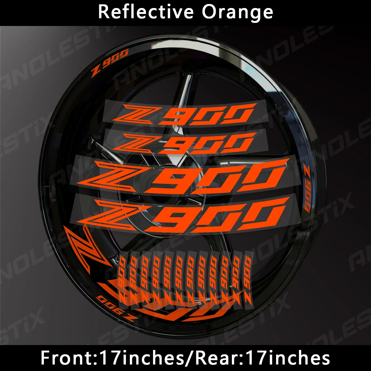 Reflective Motorcycle Rim Stripes – Wheel Hub Decals for Kawasaki Z900