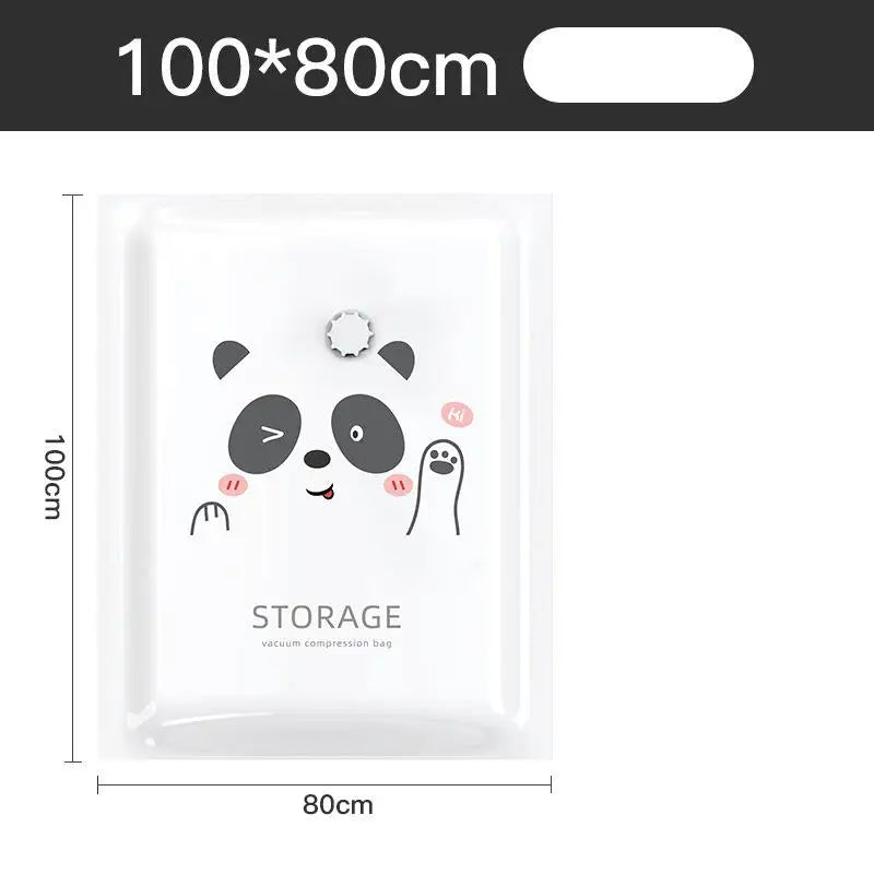 Vacuum Compression Storage Bags – Reusable Plastic Sealers for Travel Clothes