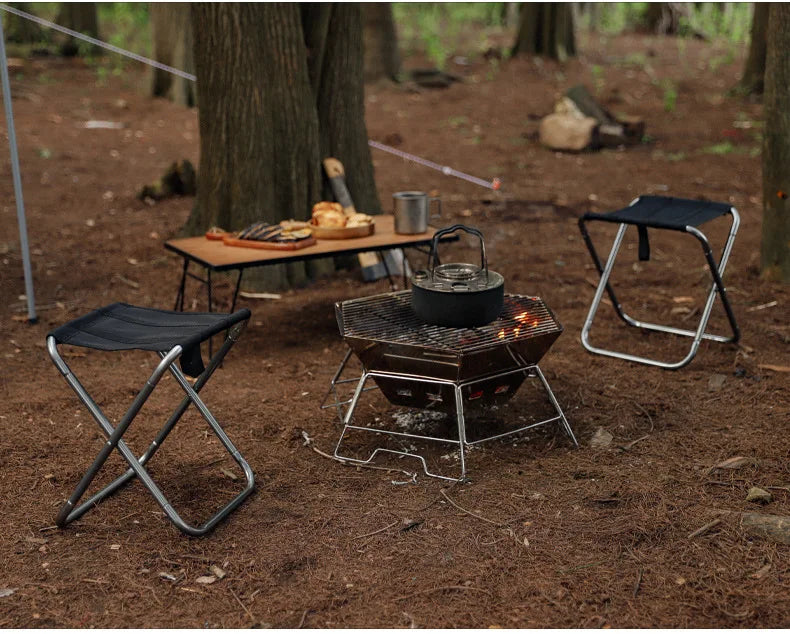 Portable Folding Camping Chair – Aluminum Alloy Seat for Outdoor Fishing