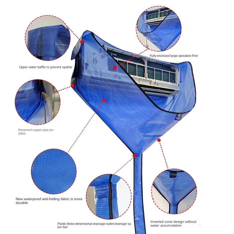Home Air Conditioner Cleaning Kit – Large AC Water Wash Bag for Home Maintenance