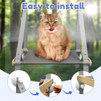 Foldable Cat Window Hammock – Suction Cup Aerial Perch for Indoor Cats