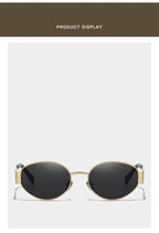 Alloy Oval Sunglasses – UV400 Protective Eyewear for Men and Women