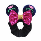 Velvet Sequin Mouse Ear Scrunchies – Elastic Hair Accessories for Kids Party