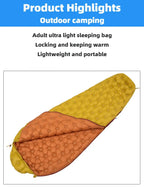 Ultralight Mummy Sleeping Bag – Duck Down for Outdoor Camping and Trekking
