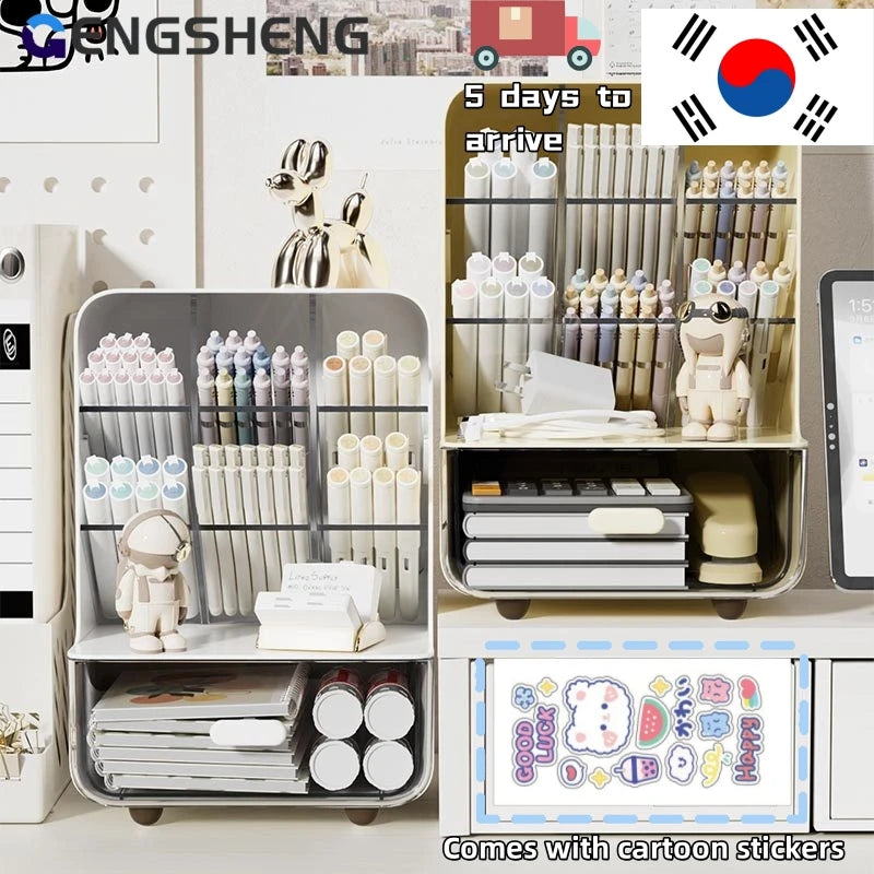 Slanted Desk Organizer – Large Capacity Stationery Holder for Office Storage