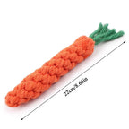Braided Carrot Cotton Rope – Durable Molar Chew Toy for Puppy Teeth Cleaning