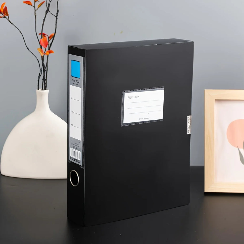Foldable A4 File Folder – Large Capacity PP Document Storage for Office