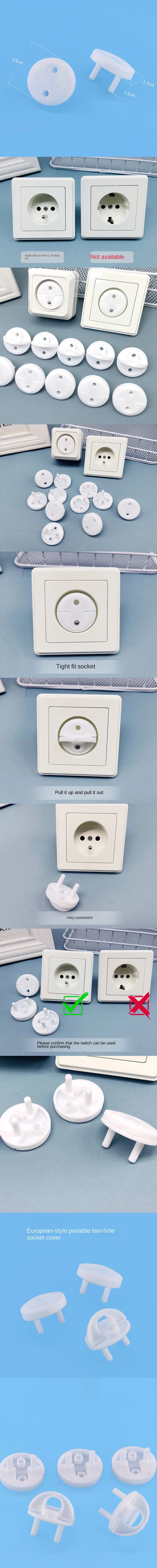 Baby Safety Socket Covers – Anti-Shock Outlet Plugs for Child Proofing