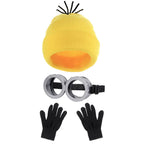 Minion Costume Set with Goggles and Hat – Adult Cosplay Outfit for Party