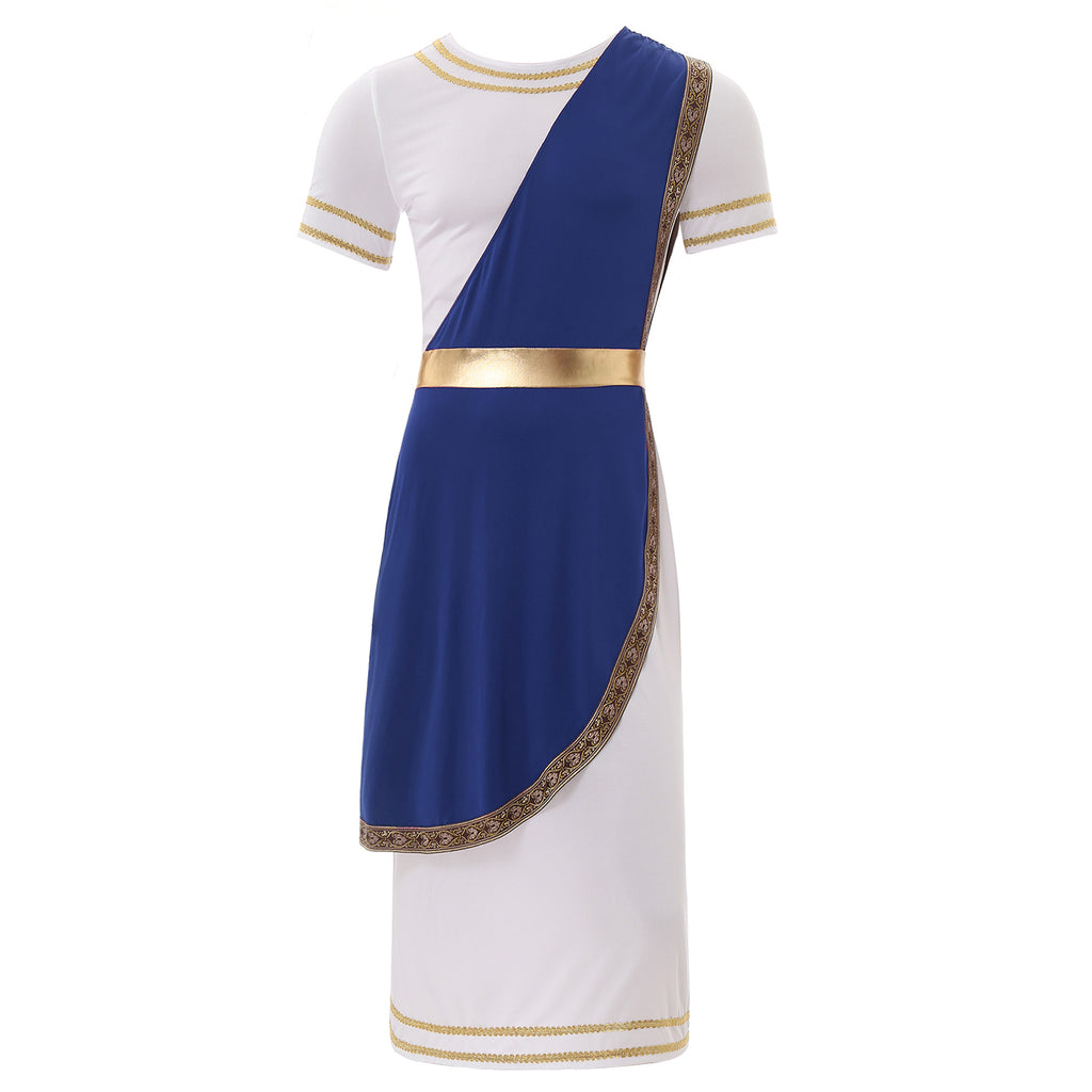 Ancient Greek Toga – Men’s Roman Robe for Halloween Cosplay Costume
