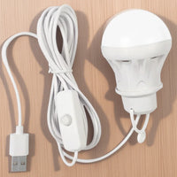 Portable LED USB Lantern – Dimmable Hanging Bulb for Camping and Hiking