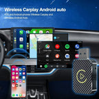 Wireless CarPlay and Android Auto Adapter – 5GHz USB Plug and Play for Cars