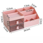 Transparent Desktop Organizer – Multi-Drawer Storage for Office Stationery
